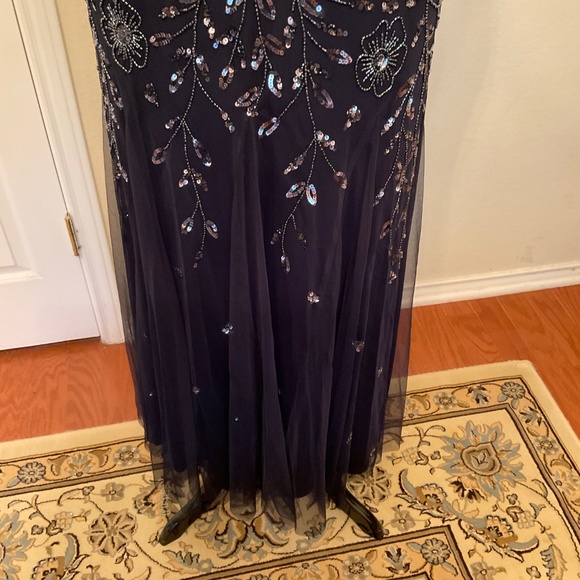 NWT Oleg Cassini Blue Navy Dress Size 10 - Picture 7 of 8